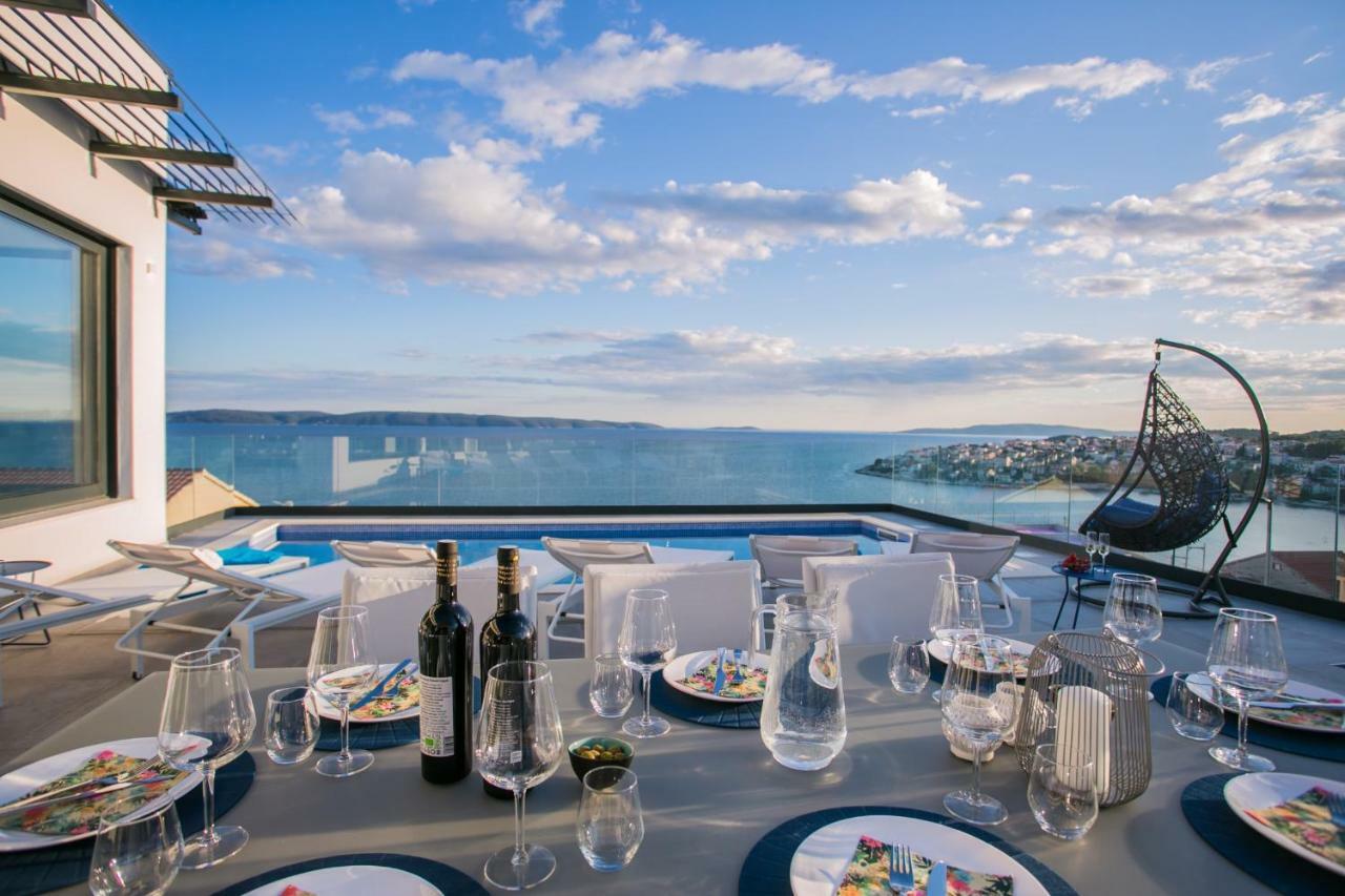 Holiday Home Olive Exclusive - 8 People, Heated Pool, Okrug Gornji, Sea View Trogir Exterior foto